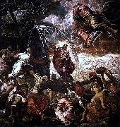 Jacopo Tintoretto Moses schlagt Wasser aus dem Felsen oil on canvas